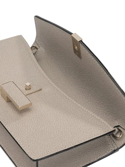 Valextra Clutch "iside" With Chain In Neutral