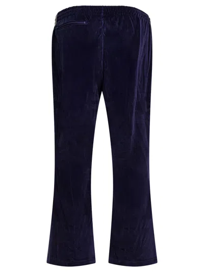 Needles Poly Smooth Logo Track Pants In Blue