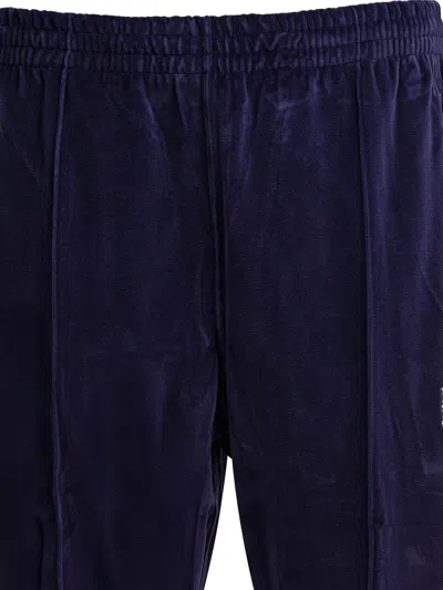 Needles Poly Smooth Logo Track Pants In Blue