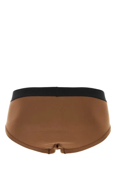 Tom Ford Brown Stretch Cotton Brief In Brown