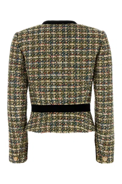 Valentino Garavani Multicolored Patterned Wool-blend Jacket In Multi