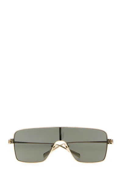 Gucci Women Platinum Metal Sunglasses In Gold