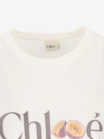Chloé Passion Fruit Print Baby Fit Cotton Jersey T-shirt In White