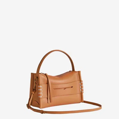Jw Anderson Loafer Leather Shoulder Bag With Detachable Strap In Brown