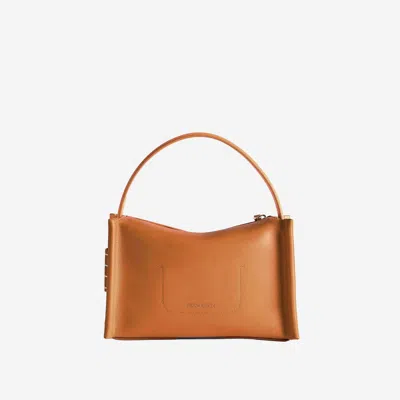 Jw Anderson Loafer Leather Shoulder Bag With Detachable Strap In Brown