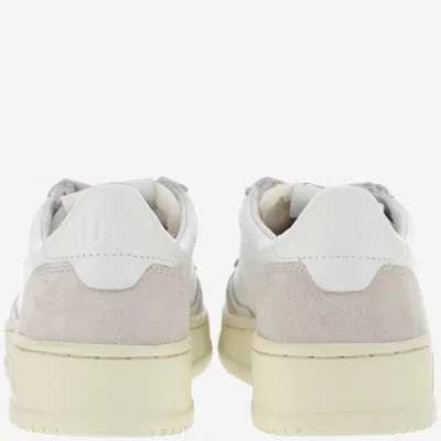 Autry White Leather And Suede Sneakers In White
