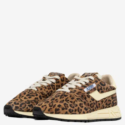 Autry Reelwind Low Sneakers In Leopard Suede And Rutaa Leather Shoes In Multi