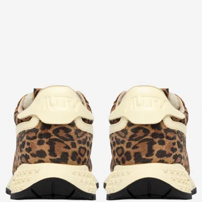 Autry Reelwind Low Sneakers In Leopard Suede And Rutaa Leather Shoes In Multi