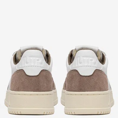 Autry 'medalist' White Low Top Sneakers With Logo Patch On Tongue And Side In Leather Blend Woman