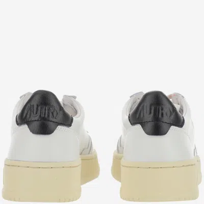 Autry Leather Sneakers With Back Contrasting Patch In White