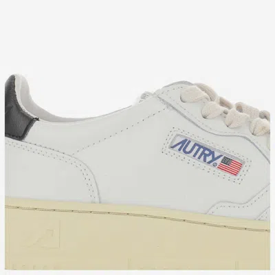 Autry Leather Sneakers With Back Contrasting Patch In White