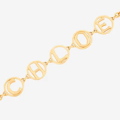 Chloé Black Calf Leather Bos Taurus High-waist Belt In Gold