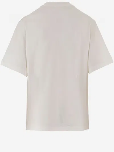 Jil Sander Crewneck Short Sleeves Classic Print T-shirt Clothing In White