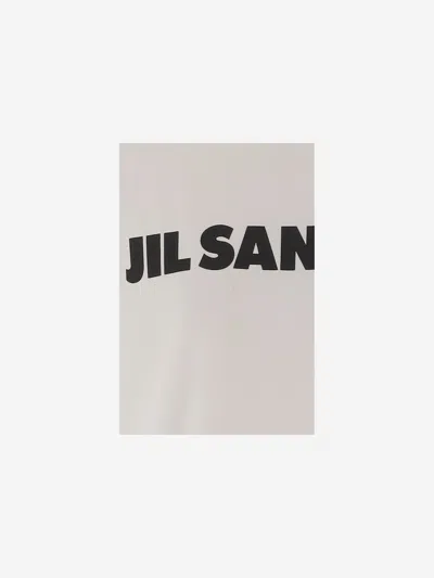 Jil Sander Crewneck Short Sleeves Classic Print T-shirt Clothing In White