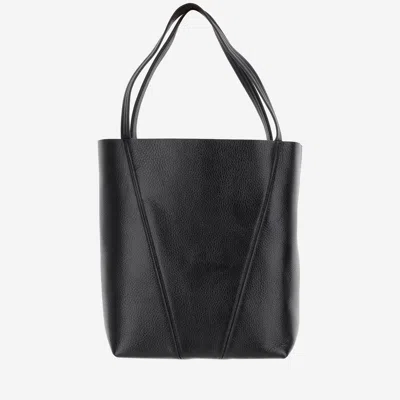 Chloé Womens Black Spin Large Leather Tote Bag In Black