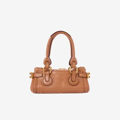 Chloé Paddington Brown Handbag With Two Top Handles And Padlock On The Front In Leather Woman In Brown