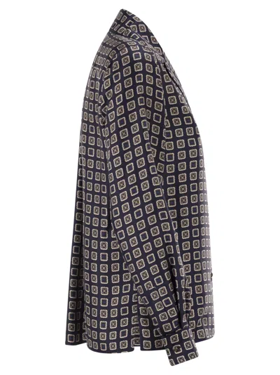 Max Mara Maxmara Mxmdisco Semi Fitted Printed Silk Shirt In Black
