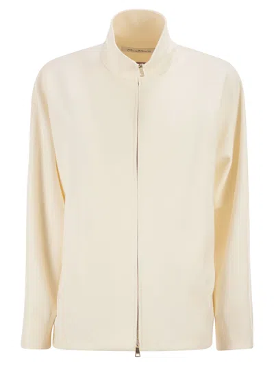Max Mara Maxmara Mxppala Scuba Jersey Jacket In White