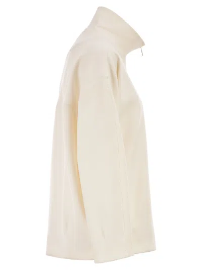 Max Mara Maxmara Mxppala Scuba Jersey Jacket In White