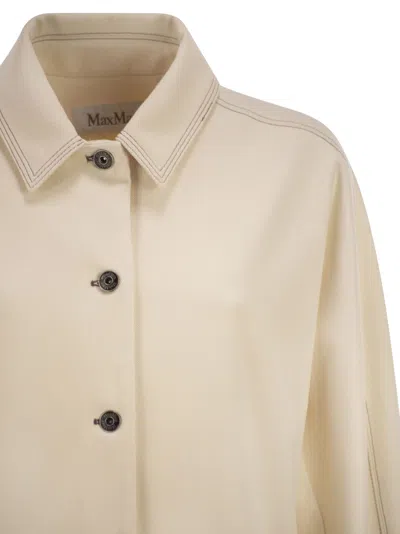 Max Mara Maxmara Mxpnettare Denim Effect Jersey Jacket In Neutral