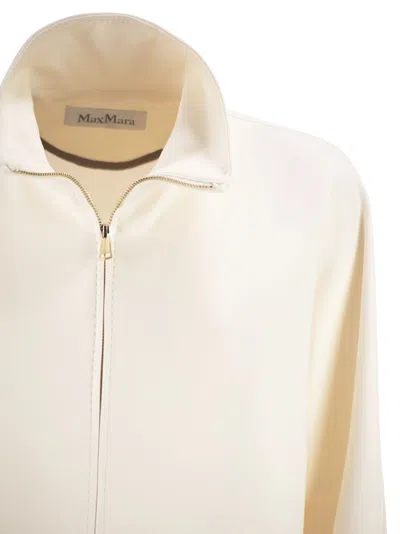 Max Mara Maxmara Mxppala Scuba Jersey Jacket In White
