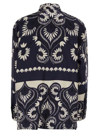 Weekend Max Mara Weekend Maxmara Wkdlastra Printed Silk Patchwork Shirt In Multi