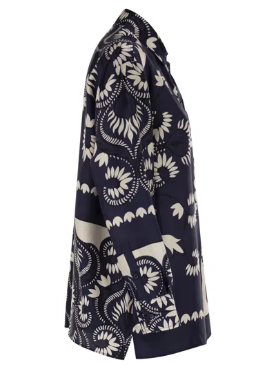 Weekend Max Mara Weekend Maxmara Wkdlastra Printed Silk Patchwork Shirt In Multi