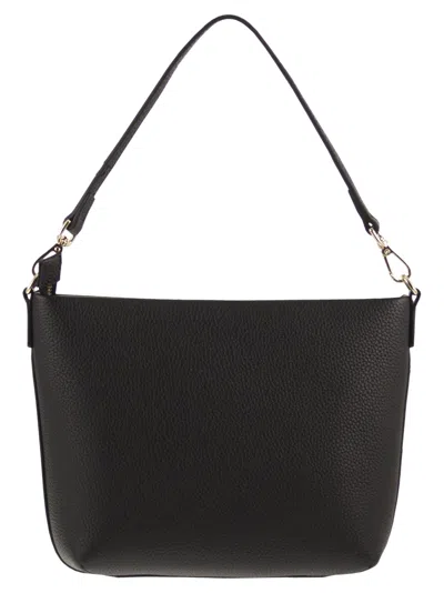 Mc2 Saint Barth Aline Logo-devossed Shoulder Bag In Black