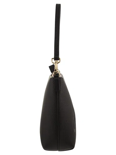 Mc2 Saint Barth Aline Logo-devossed Shoulder Bag In Black