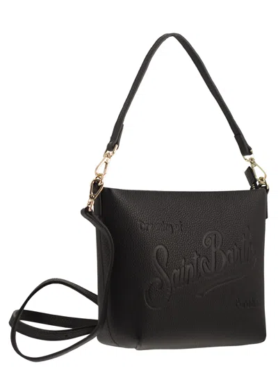 Mc2 Saint Barth Aline Logo-devossed Shoulder Bag In Black