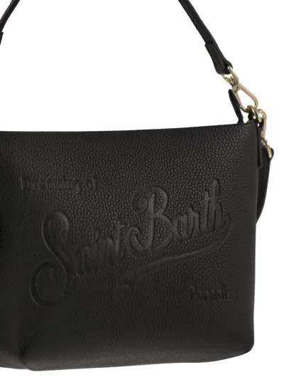 Mc2 Saint Barth Aline Logo-devossed Shoulder Bag In Black