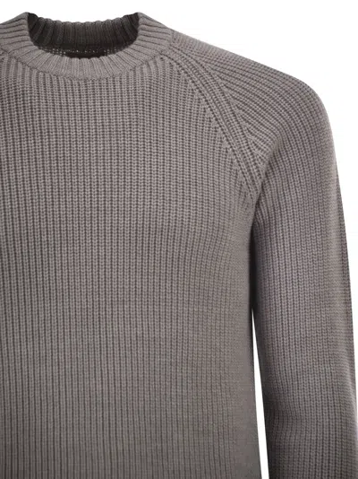 Rakki' Rebel Crew Neck Sweater In Gray