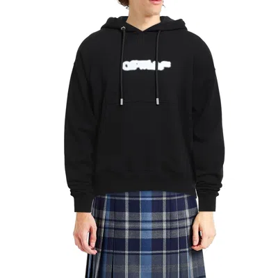 Off-white Off White Off White Hooded Logo Sweatshirt In Black