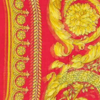 Versace Multicolor Modal Scarf In Red