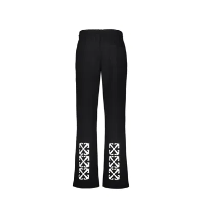 Off-white Pixel Printed French Cotton-terry Sweatpants In Black