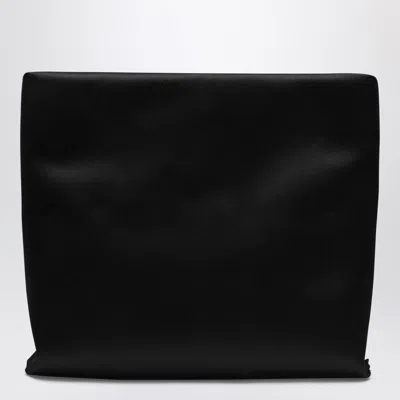 Roger Vivier Trompette Satin Clutch Bag In Black