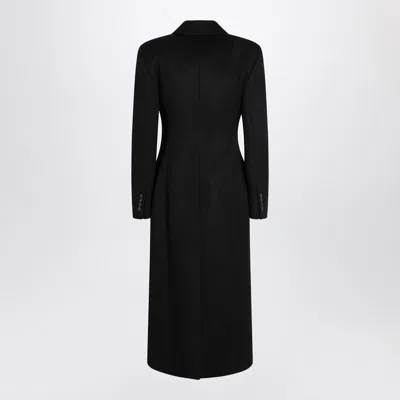 Givenchy Womens Black Regular-fit Double-breasted Wool Coat In Black