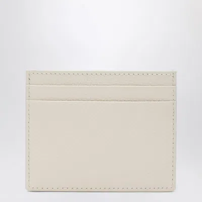 Valentino Cherry Motif Leather Cardholder Textured In Neutral