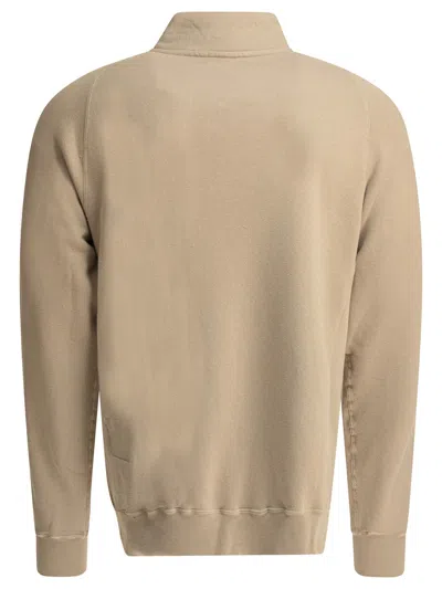 Nonnative Half-zip Beige Sweatshirt With High Collar In Brown