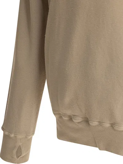 Nonnative Half-zip Beige Sweatshirt With High Collar In Brown