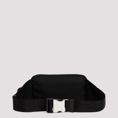 Prada Black Re-nylon Belt Bag In Black