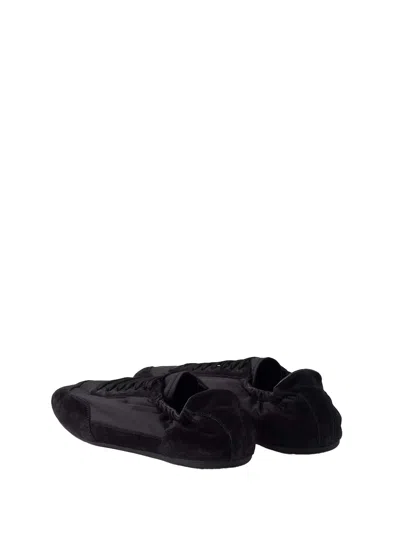 Prada Sneakers Collapse In Re-nylon And Suede In Black