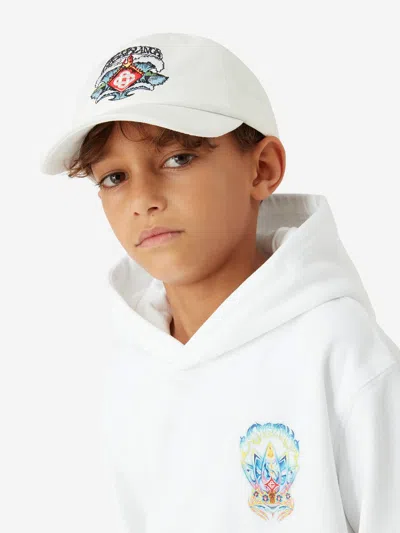 Casablanca Kids Waves Cap In White