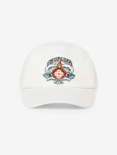 Casablanca Kids Waves Cap In White
