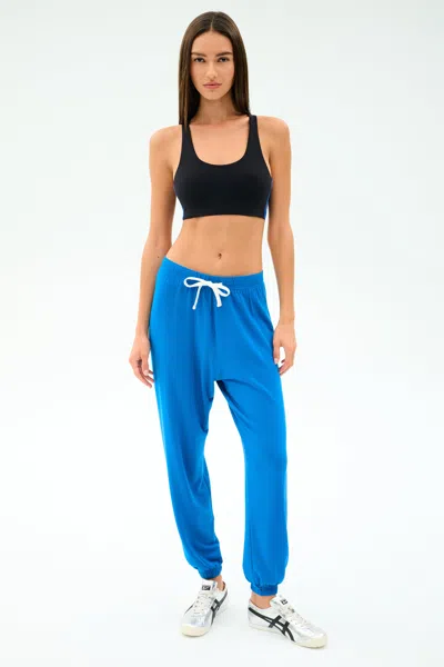 Splits59 Andie Oversized Fleece Sweatpant In Blue