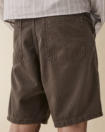 Jeanerica Genua Worker Chino Shorts 8 Chevron Brown