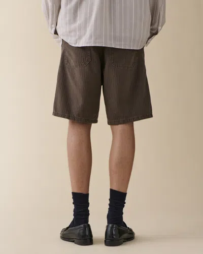 Jeanerica Genua Worker Chino Shorts 8 Chevron Brown