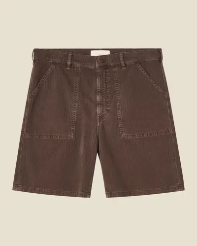 Jeanerica Genua Worker Chino Shorts 8 Chevron Brown