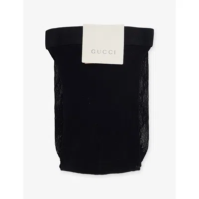 Gucci Womens Black Gg Interlocking Tights In Black