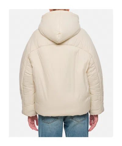 Mordecai Hooded Zippered Cotton Jacket In White